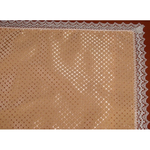 POŚCIEL ATŁASOWA 6cz. 160x200 KORONKA BRZOSKWINIA