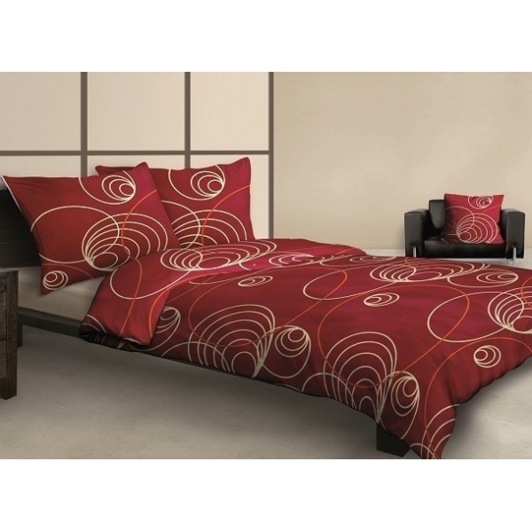 POŚCIEL SATYNOWA NAOMI RED 4cz.160 x 200