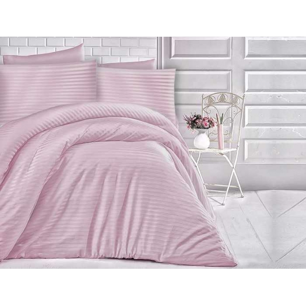 POŚCIEL SATYNOWA STRIPE LILA 220x200 POŚCIEL SATYNOWA STRIPE LILA 220x200