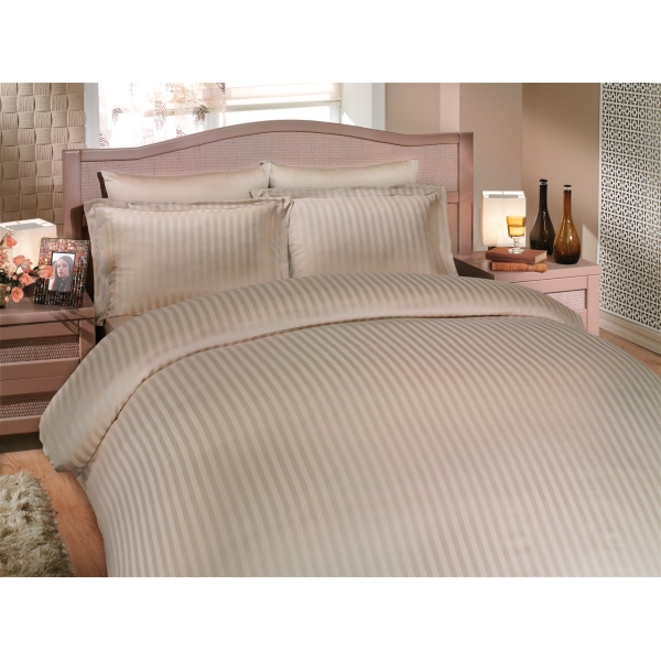 POŚCIEL BAMBUSOWA STRIPE BEIGE 200 x 220 POŚCIEL BAMBUSOWA STRIPE BEIGE 200 x 220