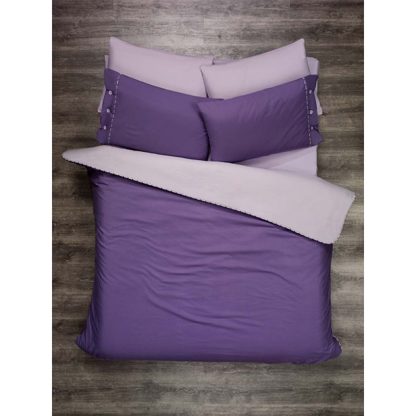 POŚCIEL BAWEŁNIANA LILA PURPLE 200 x 220