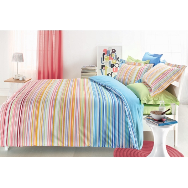 POŚCIEL BAWEŁNIANA STRIPE 200 x 220