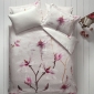 POŚCIEL SATYNOWA ORCHIDEA BEIGE 200 x 220