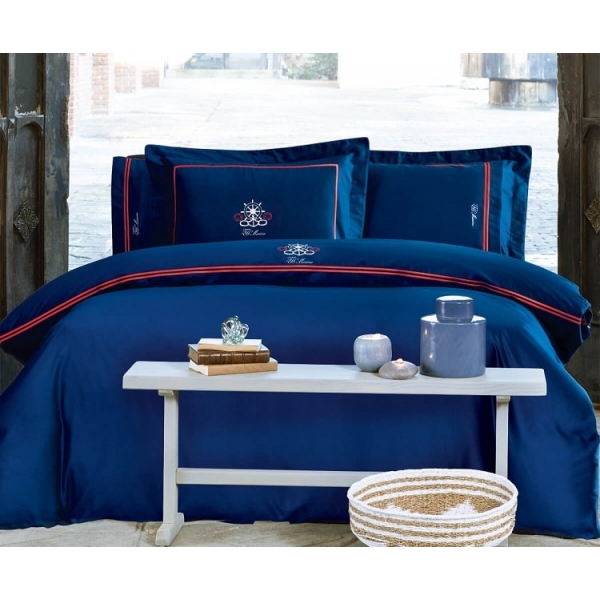POŚCIEL SATYNOWA NAVY BLUE 200 x 220 POŚCIEL SATYNOWA NAVY BLUE 200 x 220
