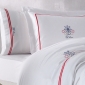 POŚCIEL SATYNOWA NAVY WHITE 200 x 220