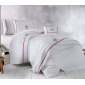 POŚCIEL SATYNOWA NAVY WHITE 200 x 220