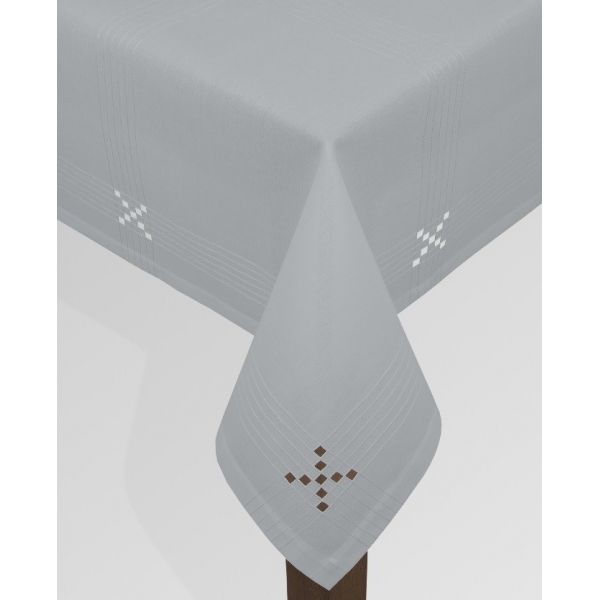 OBRUS HAFTOWANY CLASSIC SZARY