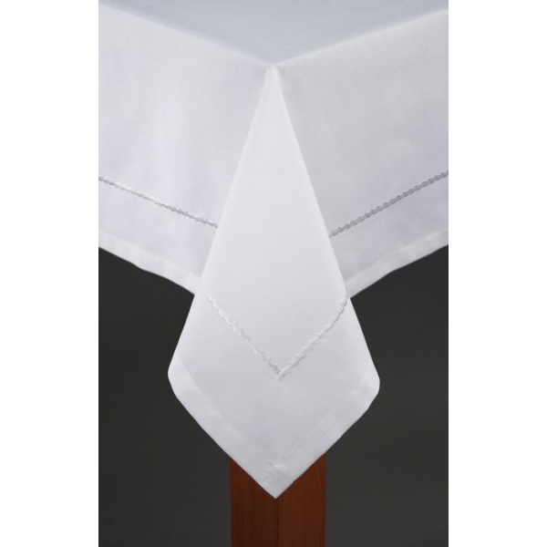 OBRUS OKRĄGŁY & OWALNY SYLVIA WĘŻYK BIAŁY