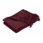 KOC JEDNOBARWNY Z FRĘDZLAMI 150 x 200 BORDO KOC JEDNOBARWNY Z FRĘDZLAMI 150 x 200 BORDO