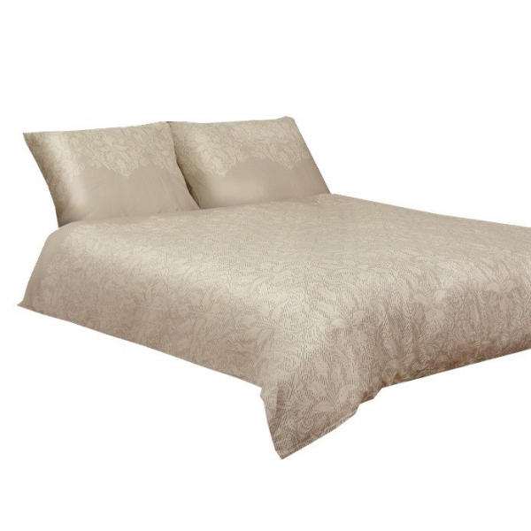 POŚCIEL SATYNOWA HANA BEIGE 3cz. 220 x 200