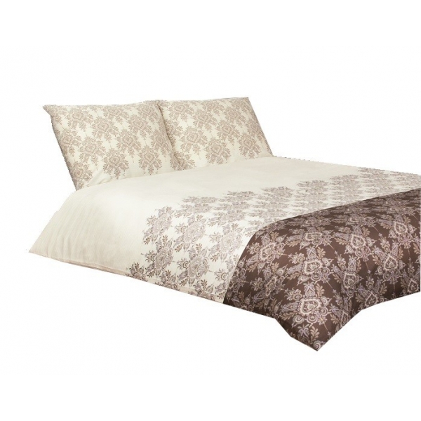 POŚCIEL SATYNOWA EVITA BEIGE 3cz. 160 x 200