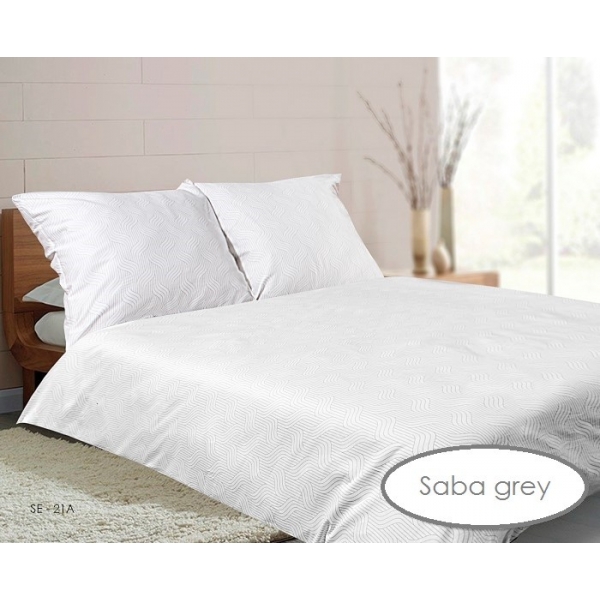 POŚCIEL SATYNOWA SABA GREY 2cz. 140 x 200
