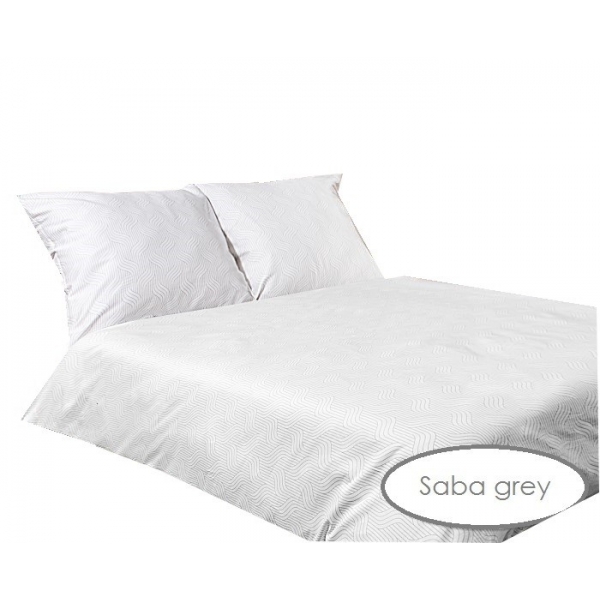 POŚCIEL SATYNOWA SABA GREY 3cz. 160 x 200