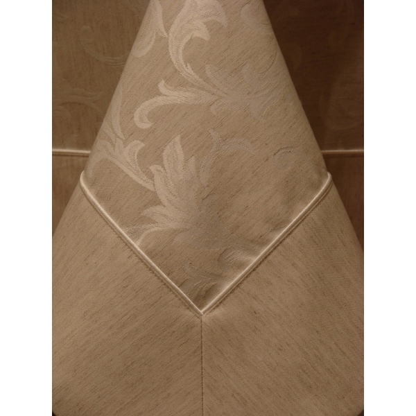 OBRUS LNIANY ROYAL NATURAL Z SERWETKAMI I RANEREM 220x145