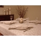 OBRUS LNIANY ROYAL NATURAL Z SERWETKAMI I RANEREM 220x145