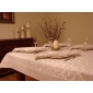 OBRUS LNIANY ROYAL NATURAL Z SERWETKAMI I RANEREM 220x145