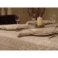 OBRUS LNIANY ROYAL NATURAL Z SERWETKAMI I RANEREM 220x145