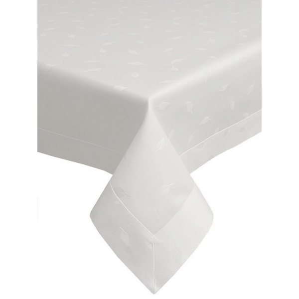 OBRUS ADAMASZKOWY LISTEK BIAŁY - Produkt na indywidualne zamówienie