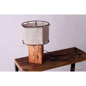 LAMPA Z LNIANYM ABAŻUREM  HANDMADE