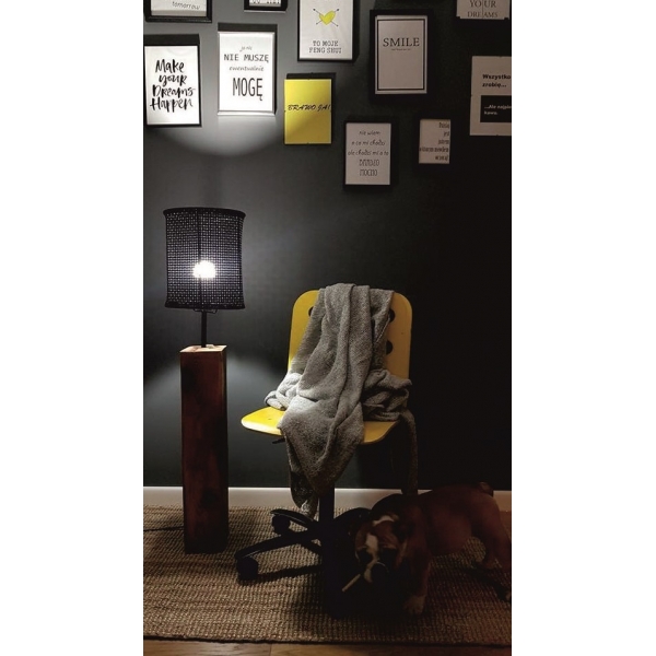 LAMPA Z LNIANYM ABAŻUREM HANDMADE LAMPA Z LNIANYM ABAŻUREM HANDMADE