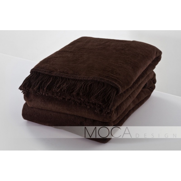 KOC JEDNOBARWNY MOCA 150 x 200 BRĄZ KOC JEDNOBARWNY MOCA 150 x 200 BRĄZ